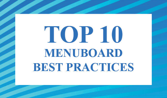 top 10 menuboard best practices